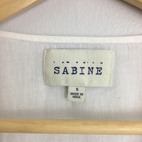 Sabine Floral Embroidered White Cotton Blouse - Picture 3 of 5